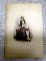 JH Whitlock & Sons Ltd, Cardiff - a gypsy girl  watercolour  bears a signature  9.5" x 13.5"