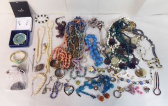 Costume jewellery: to include multi-coloured bead necklaces