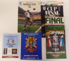 Sport related ephemera: to include an official souvenir programme for the England v India test