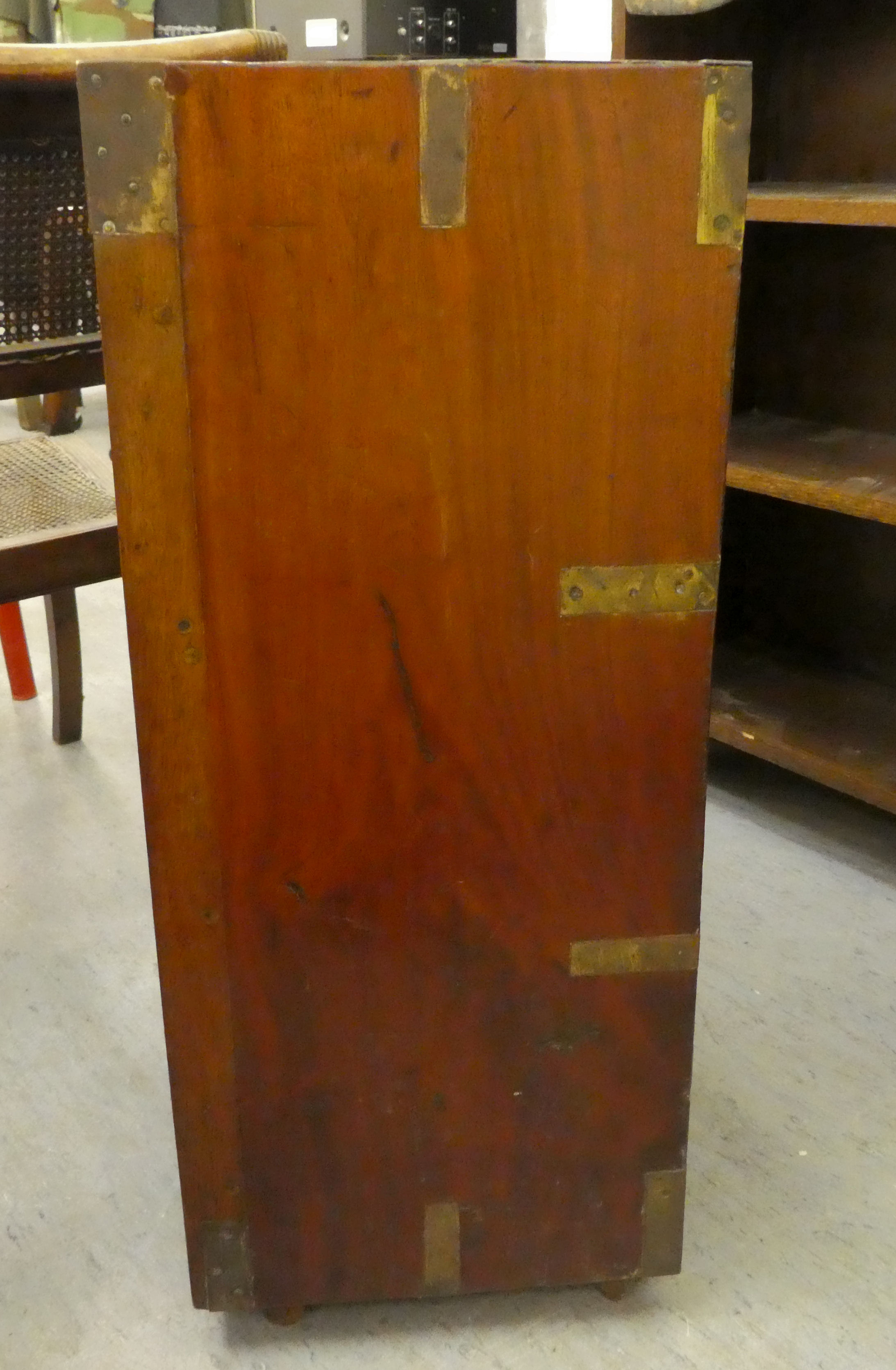 Small furniture: to include an Edwardian oak revolving bookcase with slatted sides  26"h  16"w - Image 7 of 8