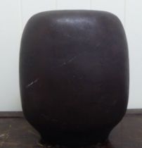 A cast bronze and bulbous base  inscribed EFT 1980  10"h