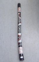 An Aboriginal digeridoo with painted decoration  42"L