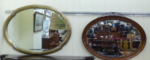 Mirrors: to include an Edwardian walnut framed example  23" x 34"