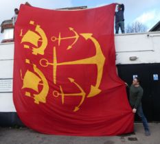 A John Edginton & Co red and yellow ships flag (too large to measure accurately, see picture for