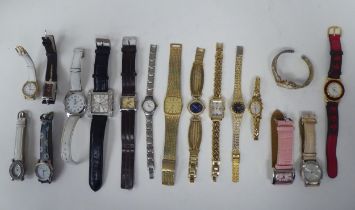 Fifteen modern variously strapped wristwatches of differing styles and designs: to include Henlys