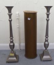 A mixed lot: to include a pair of cast metal  26"h