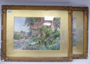 Arthur Wilkinson - 'A Quiet Spot in Surrey' and 'A Kentish Cottage'  watercolours  bearing