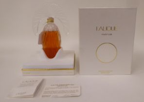 A Lalique opaque glass Commedia De Lalique Limited Edition 382/2007 perfume bottle  part full   7"