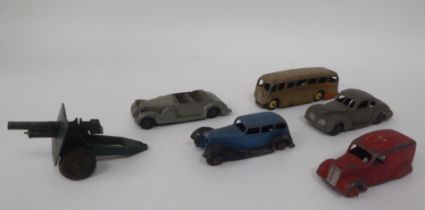Vintage diecast Dinky Toys: to include a Studebaker and a Lagonda