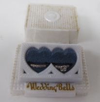 Two 1930s American Burland diamond set wedding rings  boxed