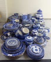 Blue and white ceramics: to include willow and other patterns by Burleighware and other factories