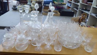 Glassware: to include decanters; and pedestal wines