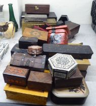 20thC boxes: to include jewellery and cigarette examples  various sizes and shapes