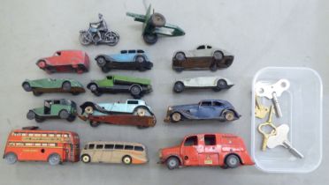 Vintage model toys: to include a diecast Dinky Studebaker'; and a Lagonda