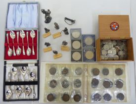 Collectable items: to include silver half crowns; florins; and two shilling pieces