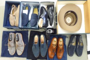 Gentlemen's fashion accessories: to include shoes by Geox Respira, Church's, Jones, Loake and