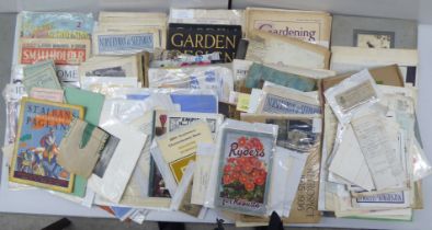 Printed ephemera, comprising vintage brochures, magazines and advertisements