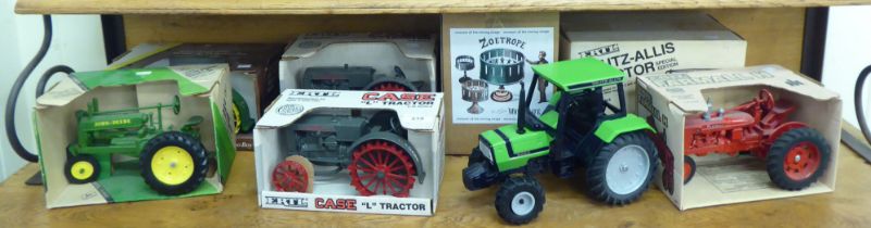 Diecast model vehicles: to include an Ertl Farmhall H Tractor  boxed