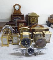 20thC clocks and mantel timepieces  various sizes and forms