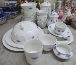 Royal Adderley bone china Blue Chelsea pattern teaware