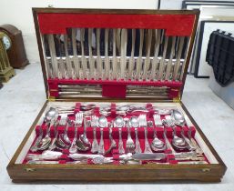 A Webber & Hill silver plated, stainless steel Kings pattern canteen of cutlery and flatware, in