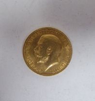 A George V sovereign, St George on the obverse  1913