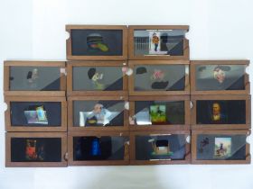 Fourteen circa 1910 lantern slides