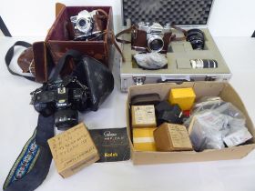 Cameras and accessories: to include a Yoighander Bessamatic