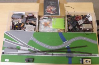 N gauge model rail accessories: to include buildings and track