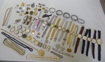Items of personal ornament: to include costume jewellery; watches; simulated pearls; cufflinks;
