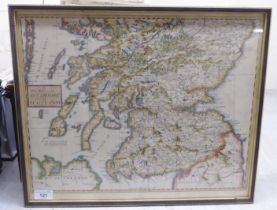 'A New Map of the South Part of Scotland'  circa 1800  14.5" x 18"  framed