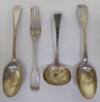 Silver collectables: to include a sauce ladle  indistinct Sheffield marks