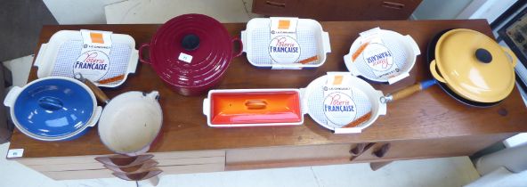 Le Creuset earthenware and cast iron cooking dishes