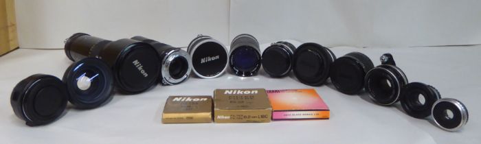 Camera lenses: to include a Nikkor ED 400mm 1:56