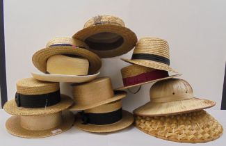 Hats: to include straw boaters