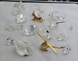 Swarovski Crystal animal ornaments  largest 2"h