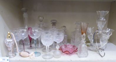 Glassware: to include a set of six lead crystal hocks