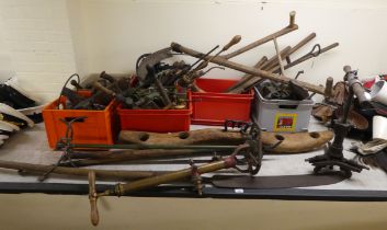 Mainly 19thC agricultural and woodworking hand tools and spray distribution equipment  some later