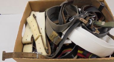 Military related uniform webbing and belts  (Please Note: this lot is subject to the statement