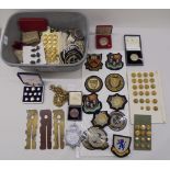 Military badges and medallions, some copies (Please Note: this lot is subject to the statement