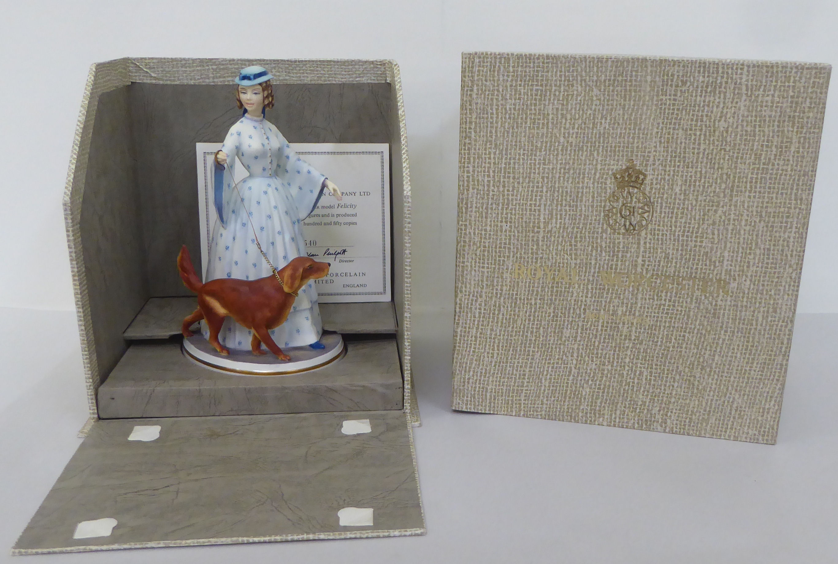 A Royal Worcester china figure 'Felicity'  Limited Edition 570/750  bears a certificate of - Image 4 of 8