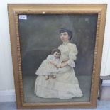 J Matali - a portrait of a seated mother and child  oil on canvas  bears a signature & dated 1906