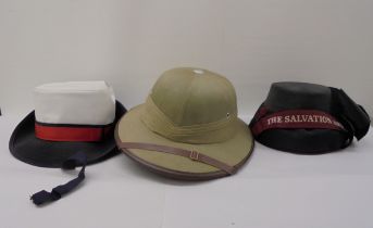 Three hats: to include a pith helmet