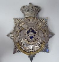 A Sherwood Foresters officer helmet plate (Please Note: this lot is subject to the statement made in