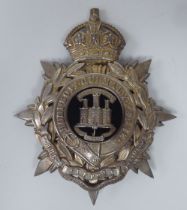 A 2nd Volunteer Battalion, Suffolk Regiment officer helmet plate (Please Note: this lot is subject