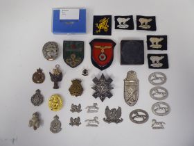 20thC military badges and related insignia, some copies: to include two Third Reich emblems (