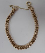 A 9ct gold curb link bracelet