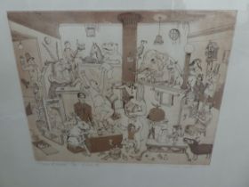 After C J Orr - 'Courts of Justice'  Limited Edition 3/30  etching  bears a pencil signature,