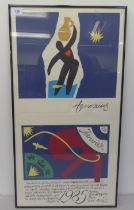 An anniversary/birthday card, depicting astrology signs for Aquarius and dated 26 January 1985