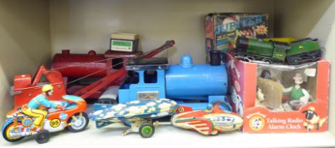 Vintage toys and similar collectables: to include tinplate and clockwork; and a Wallace and Gromit